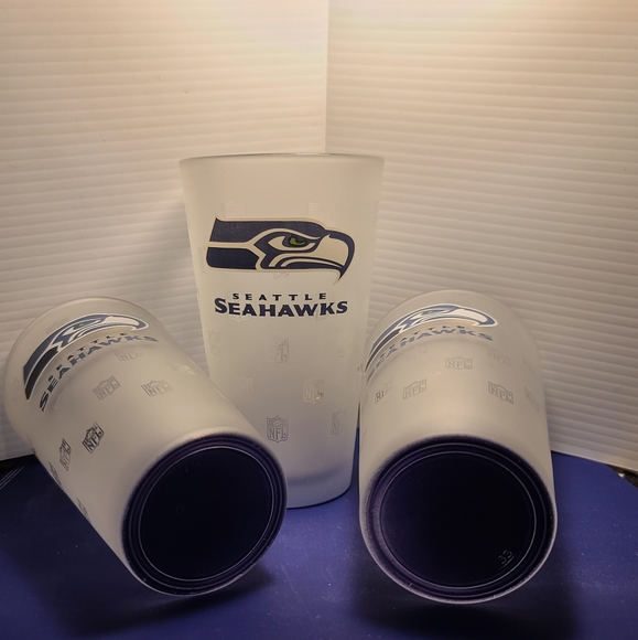 Three NFL Seattle Seahawks Drink Glasses - Picture 2 of 4